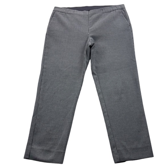 J. Jill Pants - J. Jill Essential Slim Ankle Pants Women 10 Petite Black White Stripe Excellent